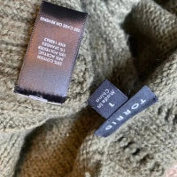 Torrid Cable Knit Olive Green Women Sweater Plus Size 1/1X - Picture 4 of 5